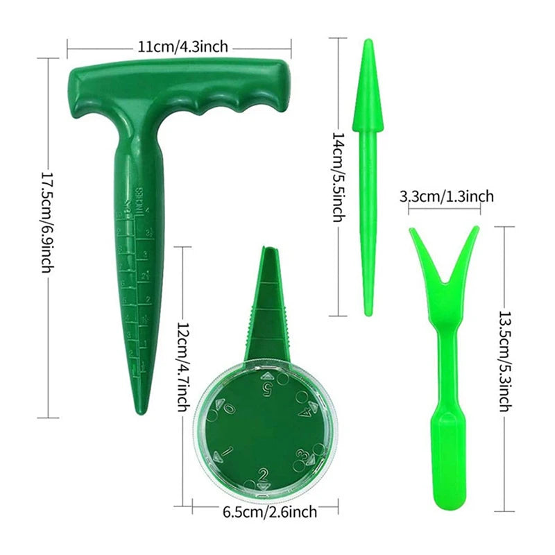 Kit de semis 4 outils – Semoir, plantoir et outils de précision pour débuter facilement